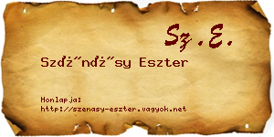 Szénásy Eszter névjegykártya
