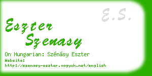 eszter szenasy business card